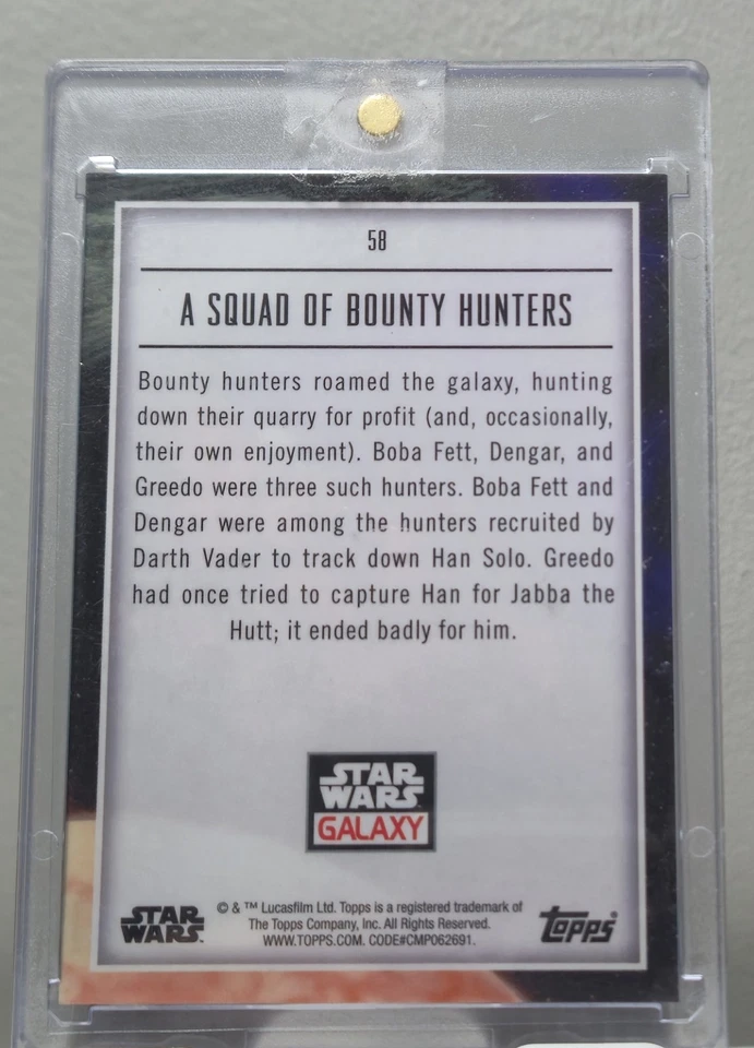 2023 Star Wars Galaxy Topps Chrome The Star Wars Saga#58 Boba Fett Xfractor 8/10 - Image 2 of 2