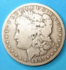 1891 O Morgan Silver Dollar AU