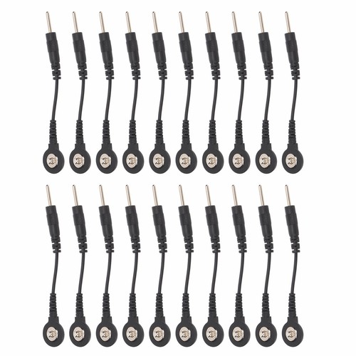 20pcs Black Snap Electrode Wire Electrode Lead Wires For TENS Machine Digita TPG - Picture 5 of 24