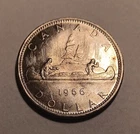 1966 Canadian $1 Dollar, Elizabeth II, .800 Silver *** LOW SHIPPING ***