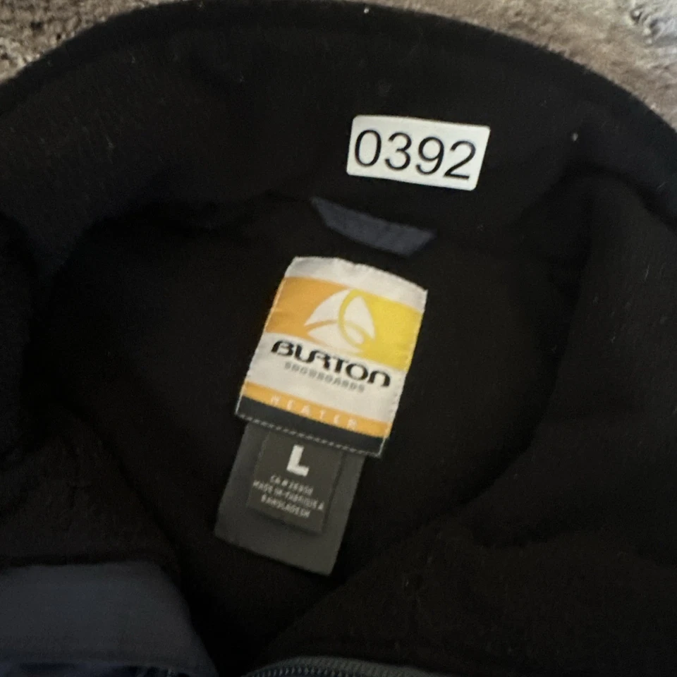 Burton Snowboards Heater Puffer Vest Mens L Navy Blue Black Full Zip Warm Winter - Image 2 of 4