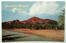 Vintage Camelback Mountain Phoenix Arizona Photochrome Postcard