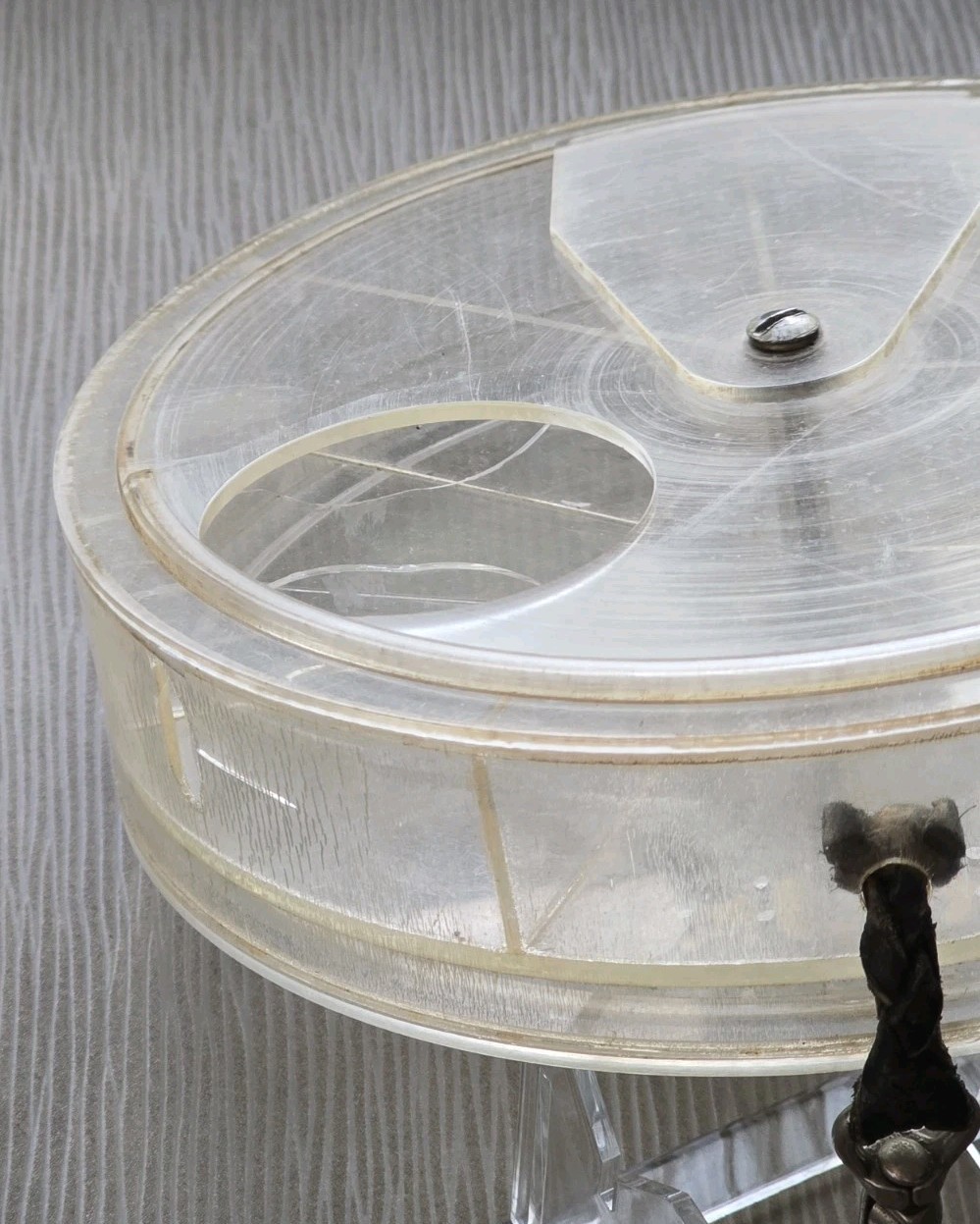 Charlie Fox Pennsylvania Fly Fisherman Custom Made Round Lucite Fly Box