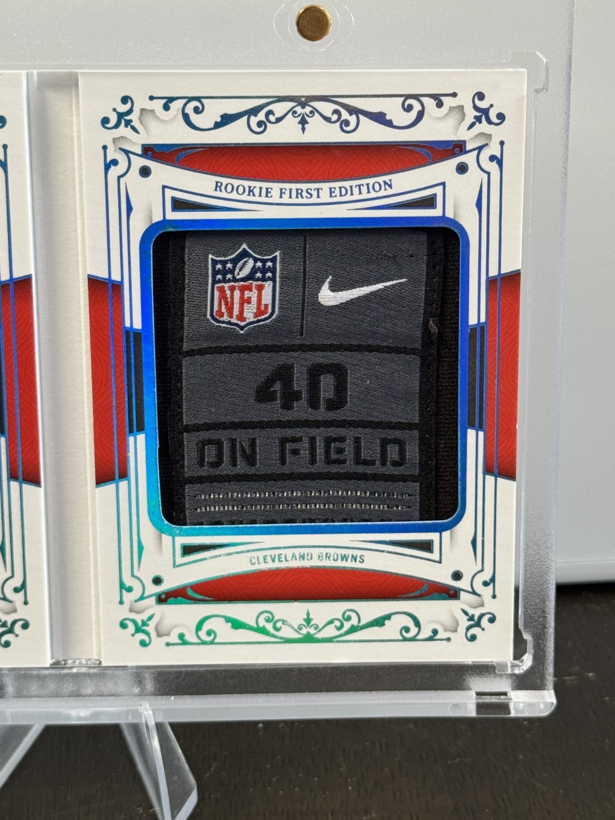 2025 National Treasures Shedeur Sanders Rookie Laundry Tag Signatures 1/1 Browns view 3