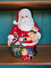 Vintage JC Penney Home Collection 12” Christmas Santa Claus Cookie Jar