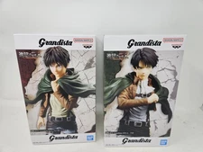 Bandai Banpresto Grandista Attack On Titan Eren Levi Anime Figure Set Statues