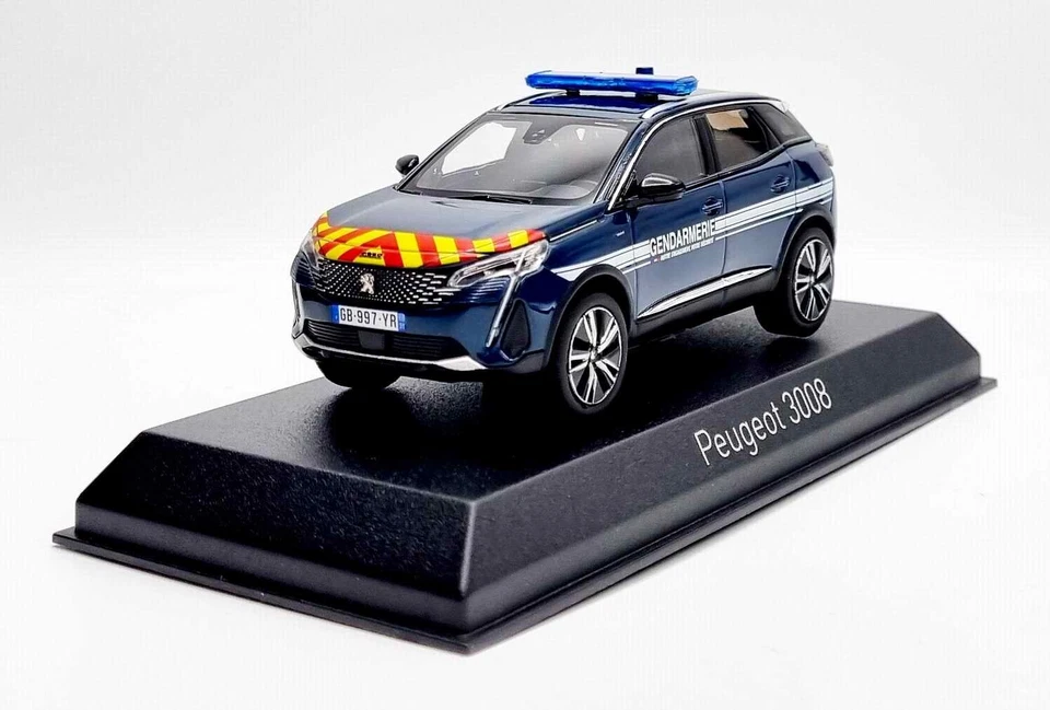 PEUGEOT 3008 GENDARMERIE 2023 1/43 NOREV Voiture de Collection - Photo 3/4