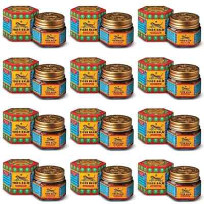 PACK OF 12 Tiger Balm (Red) Super Strength P@in Relief Ointment - 9 ml