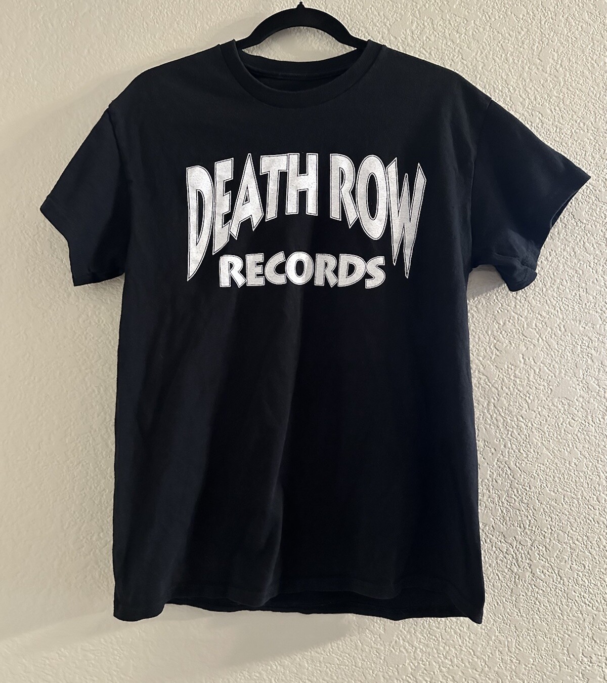 FILA T shirt uomo grafica media logo Death Row Records bianco e nero