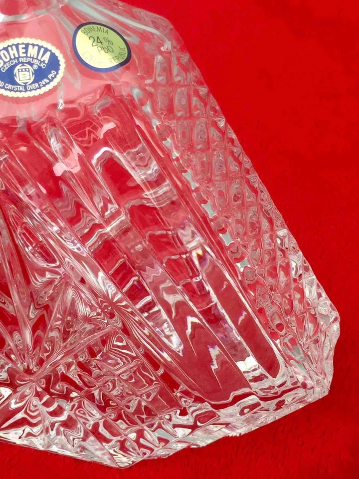 NEW Gorgeous Bohemian Czech Republic Lead Crystal 24% PBO Wine Whiskey Decanter - Image 4 of 4