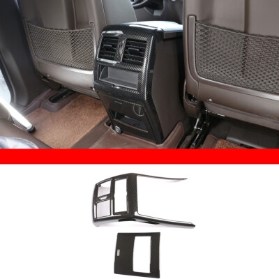 Carbon Fiber Rear AC Air Outlet Vent Panel Trim – For Mercedes GLE / GLS 2016-2019 – ABS Plastic (2-Piece)