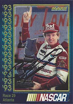 AUTOGRAPHED Bill Elliott 1993 Maxx Racing (#9 Budweiser Team) RACE WIN VICTORY L