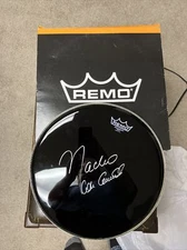 Remo Ebony Ambassador Drumhead - 14" With Unknown Autograph New!