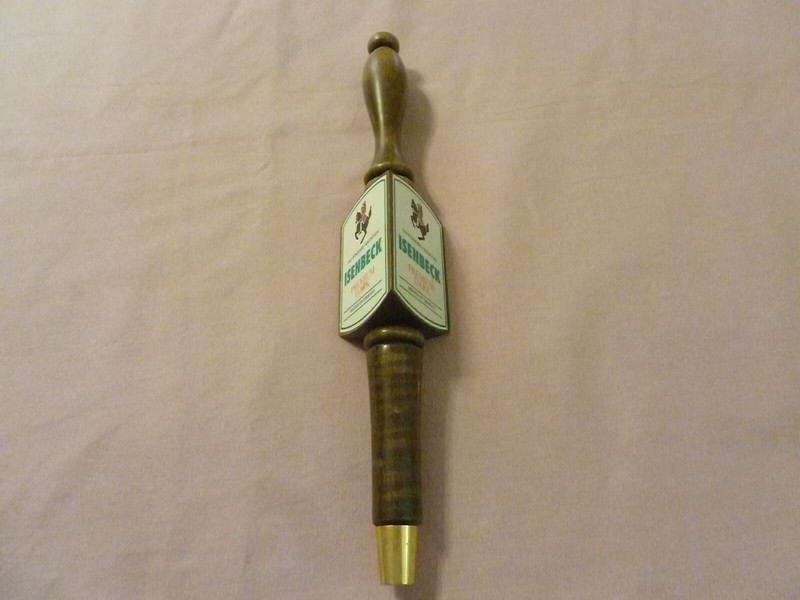 ISENBECK PREMIUM DARK BEER TAP HANDLE - WOOD - GERMANY - COLLECTIBLE