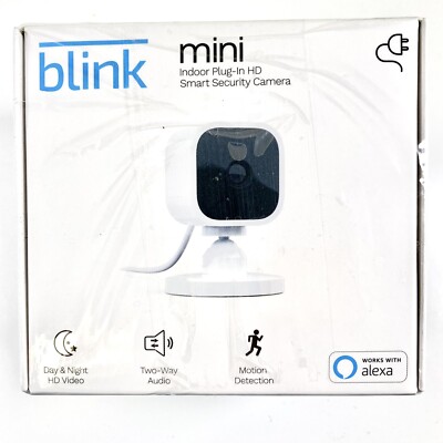 Blink mini Indoor Plug-IN HD Smart Security Camera, BRAND NEW, FREE SHIPPING