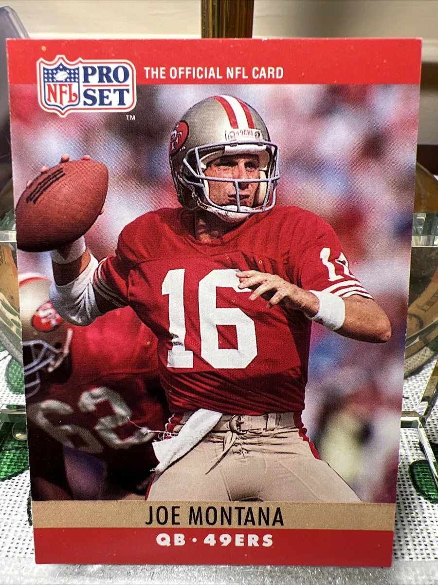 Joe Montana 1990 Pro Set Football Card #293 YELLOW DOTS ERROR!!! Almost 20