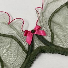 Agent Provocateur Lorna Khaki Pink Bra 32F NWT
