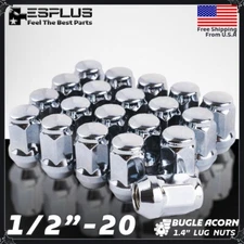 20 Jaguar Universal Lug Nut 1/2-20 Chrome 1.4" Fit 1968-2008 XJ/ 1996-2015 XK