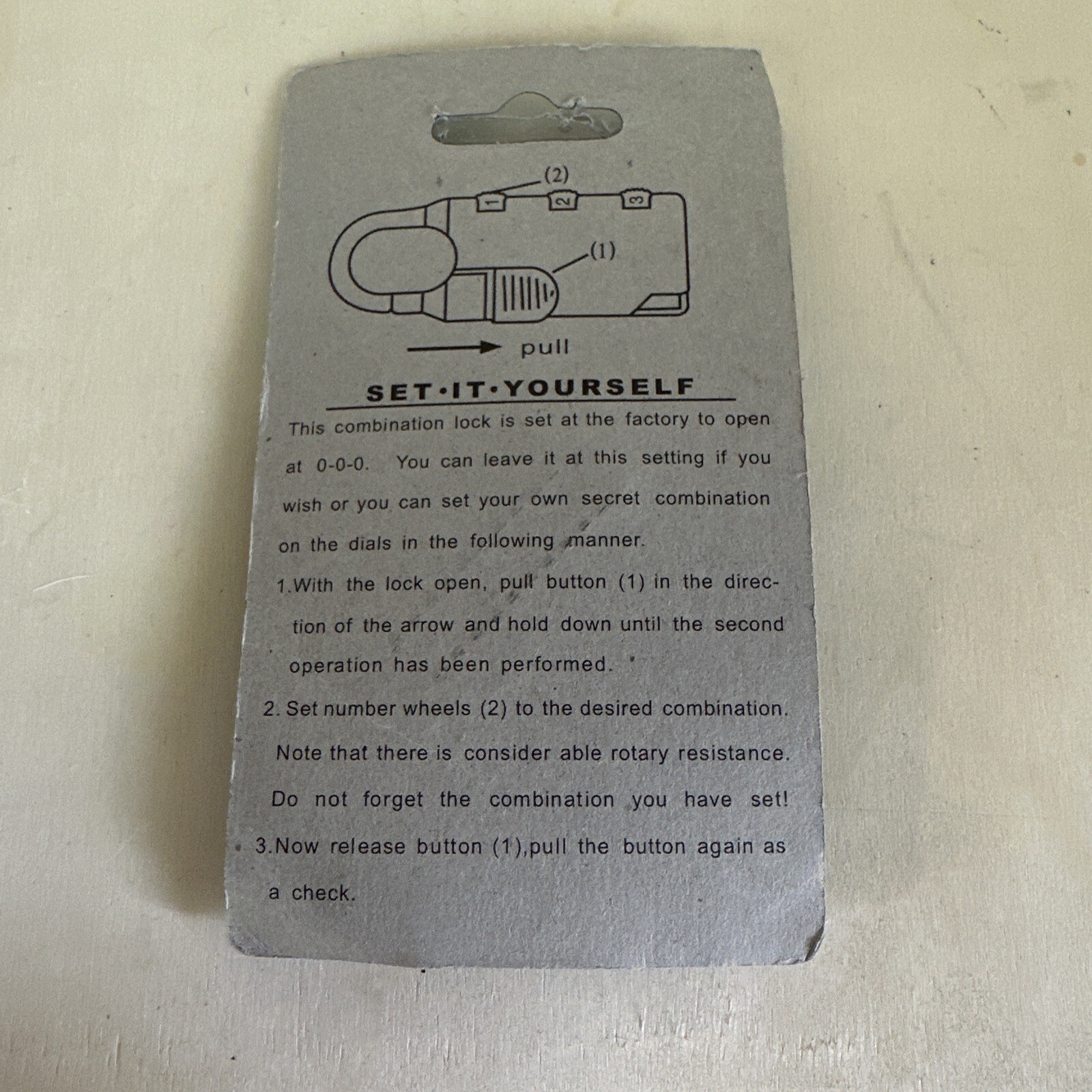 Heys Hey Combination Luggage Lock Small 2.5” X 1” NEW NIP Set Your