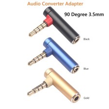 90Degree L-shape 3.5mm Male To Female Audio Converter Adapter Earphone Jack