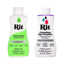 RIT Dye Wide Selection of Colors Neon Green with Color Fixative