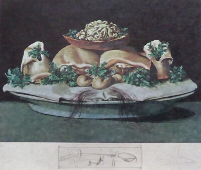 SALVADOR DALI Diners de Gala Les suprenes de maillaise liliputiens HAND SIGNED