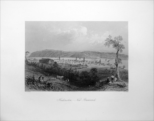 CANADA (NOUVEAU-BRUNSWICK, ACADIE) - FREDERICTON - Gravure du 19eme siècle - Imagen 2 de 2