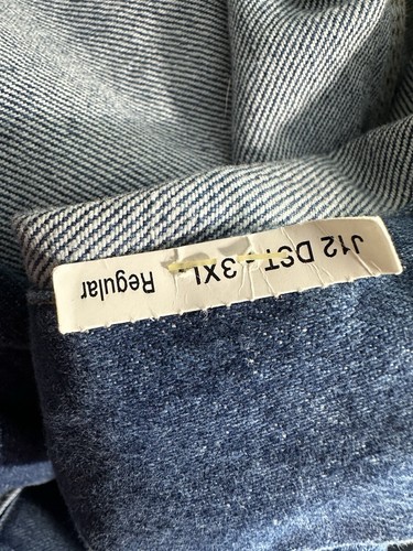Vintage Carhartt Jean Trucker Jacket Men 3XL Blue Denim J12 DST Made In USA NWT - Picture 15 of 16