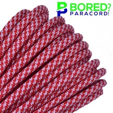 Candy Cane - 50 FT - 550 Paracord Rope 7 strand Parachute Cord