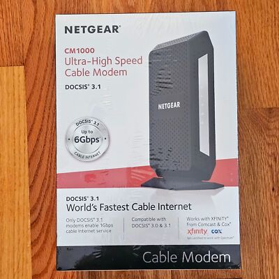 SEALED Netgear CM1000 Ultra-High Speed Cable Modem DOCSIS 3.1 6Gbps Xfinity Cox