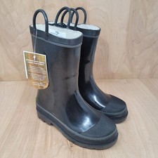 Western Chief Kids Rain Boots Sz 12 M Firechief 2 Black Rubber 4900600