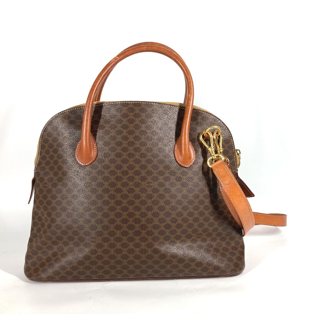 【CELINE】★Vintage★MACADAM HANDBAG ハンドバッグ CELINE vintage Logo Macadam Alma type 2WAY Shoulder Bag Hand