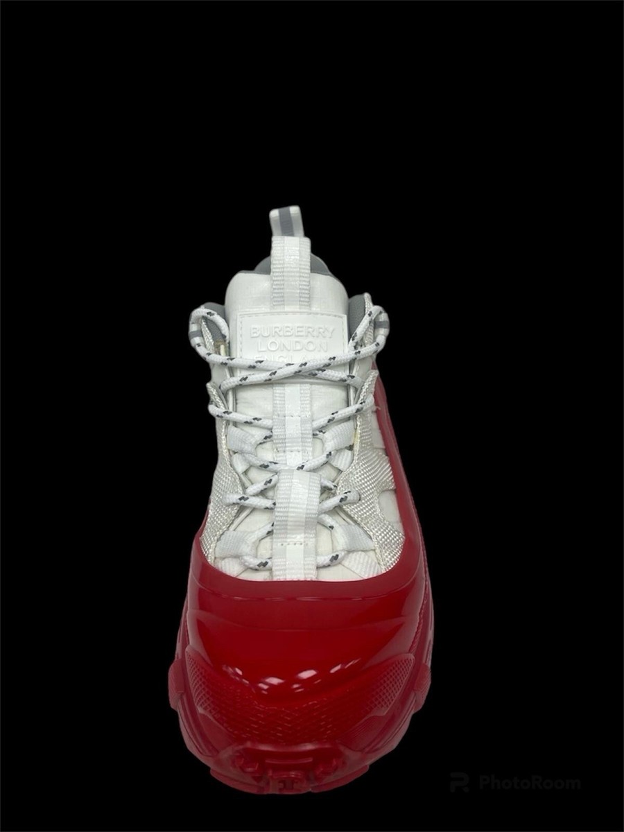 Burberry Arthur Red & White Women Sneakers | eBay