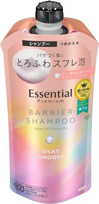 ESSENTIAL Premium Moisture Barrier Shampoo Silky & Smooth Refill 340ml Japan