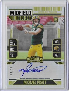 2024 Panini Contenders Michael Pratt Midfield Ticket Variation Auto RC 4/50