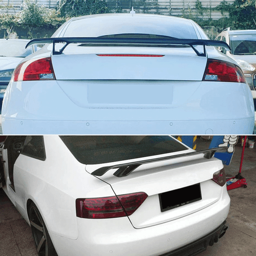 Black Fiberglass Rear Trunk Boot Spoiler Lip Wing For Audi A5 A6 A7 TT 8J 08-13 - Picture 11 of 12