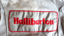 Men's Vtg HALLIBURTON Fully Quilted Gray COVERALLS Patch Outerwear Sz 34S Tuxall