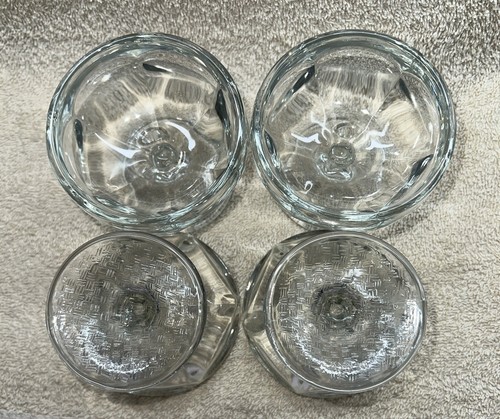 Set of 4 Dessert Glasses Clear Crystal Serving Ware Dinnerware Glassware Mexico - Picture 3 of 10