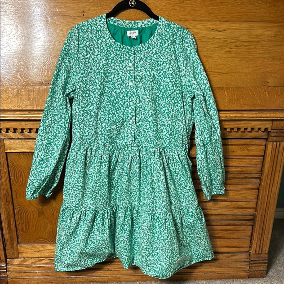 green emerald velvet dress J. Crew Adrienne Gown main image 0