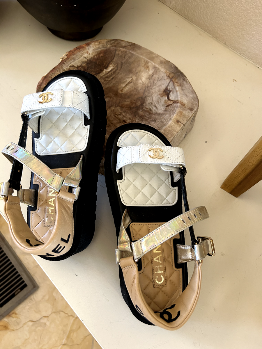 CHANEL COLOR BLOCK SANDALS | eBay CHANEL COLOR BLOCK SANDALS | eBay
