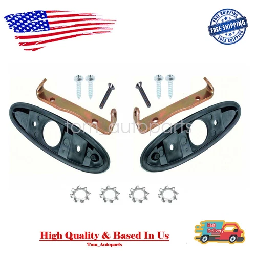 Outside Bullet Mirror Mounting Set For 1970-1981 Firebird Camaro Nova GTO 442