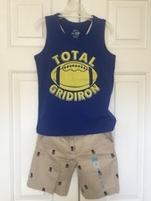 New Children's Place Boy Sport Tank Top 5/6 and adjusted waist short size 5