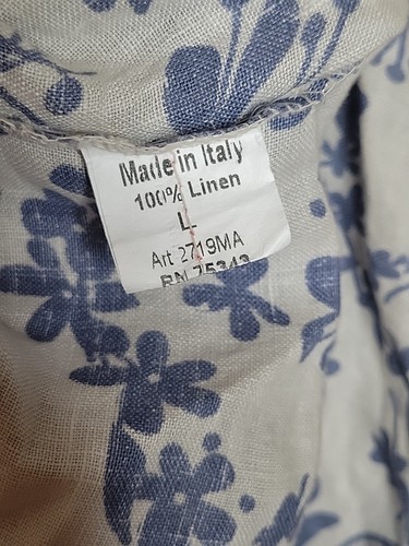 Terzo Millennio Women's Floral Sleeveless Linen Summer Dress - Large - Picture 4 of 9