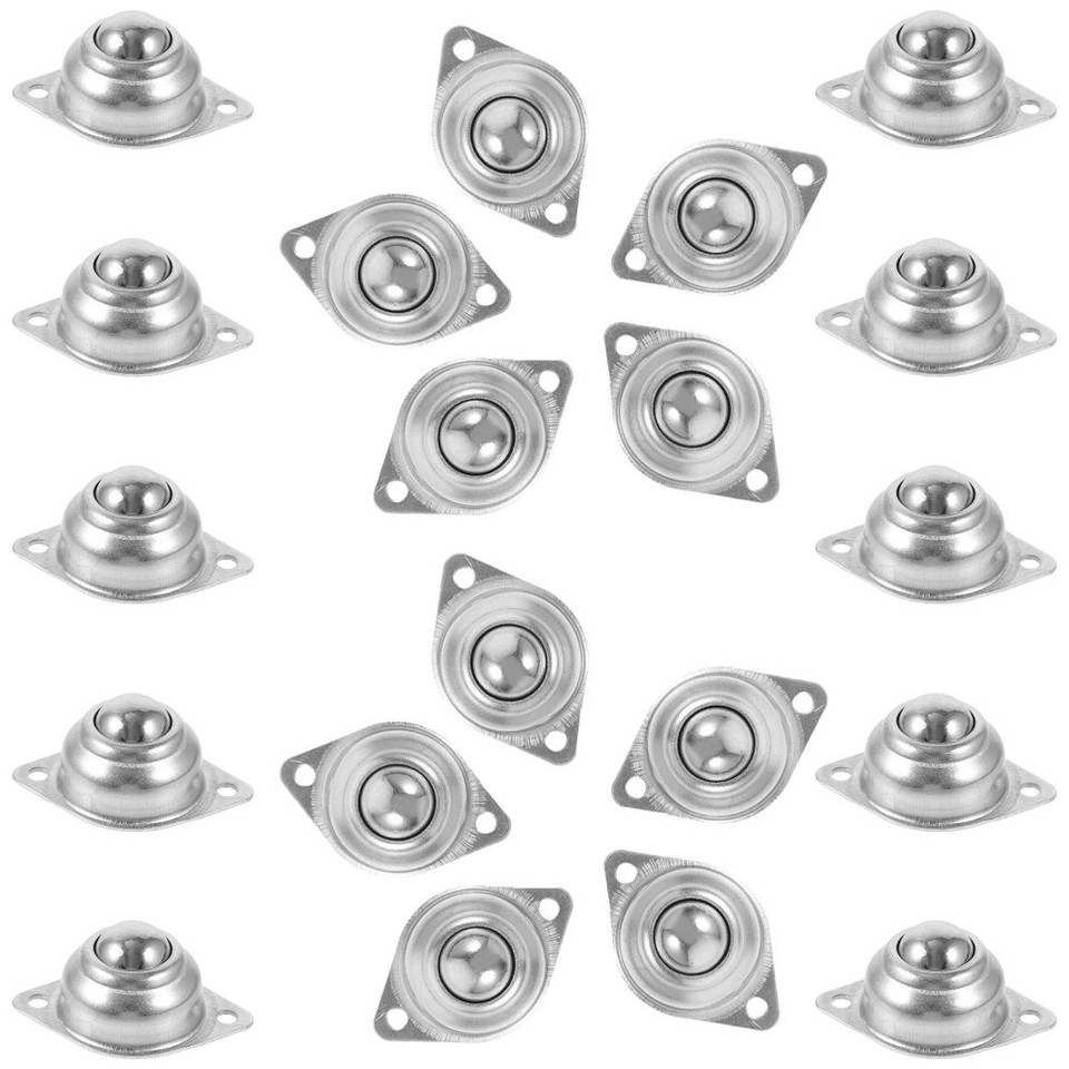 20 Pcs Steel Round Transfer Unit Roller Bearing Universal Ball Office