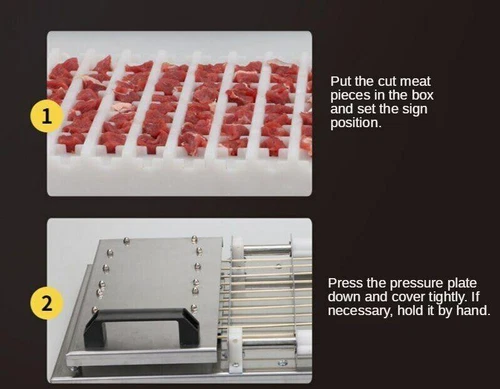 Commercial Stainless Steel BBQ Meat Skewer Machine Meat Skewer Threading Tool - Picture 6 of 19