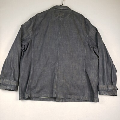 Converse One Star Black Denim Jacket Men's Size XXL Full Zip