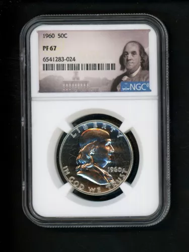 1960 US Franklin Half Dollar 50c .50 NGC PF67 Proof Choice Bright White Gem!