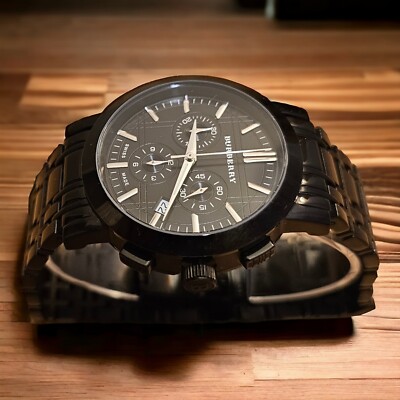 箱・コマ付✨BURBERRY　BU1373　クロノグラフ　ノバチェック　ブラック 箱・コマ付✨BURBERRY BU1373 クロノグラフ ノバチェック ブラック