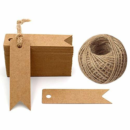 100PCS Etichette per regali etichette di carta kraft, mini etichette (z7D)