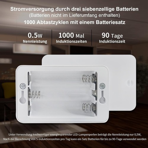Luce Notturna 2 Pezzi Led Con Sensore Di Movimento Luce Scale Camera Da Letto - Foto 7 di 7